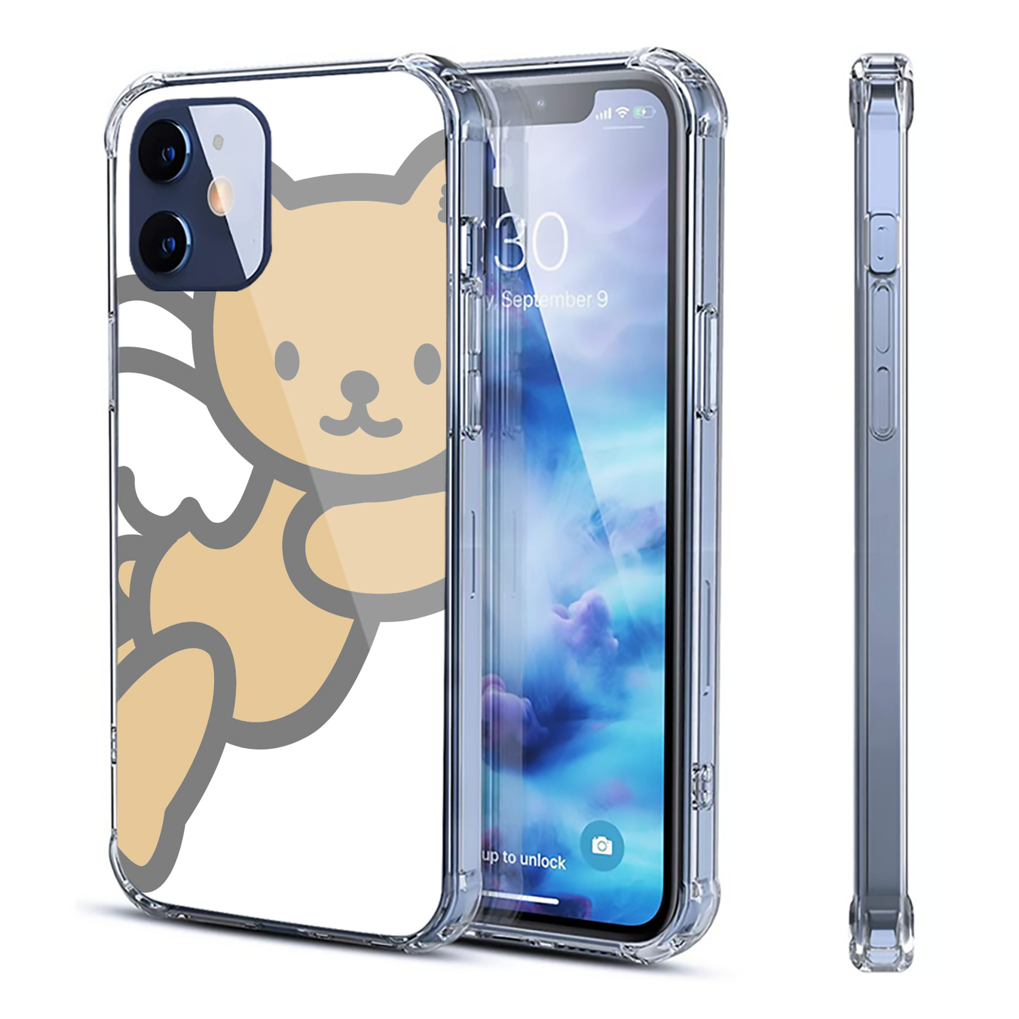 （画像用） Hello Kitty ハローキティ 【iPhone 12シリーズ対応】透明スマホケース（クリアソフトケース）